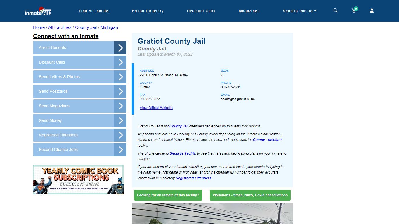 Gratiot County Jail - Inmate Locator - Ithaca, MI
