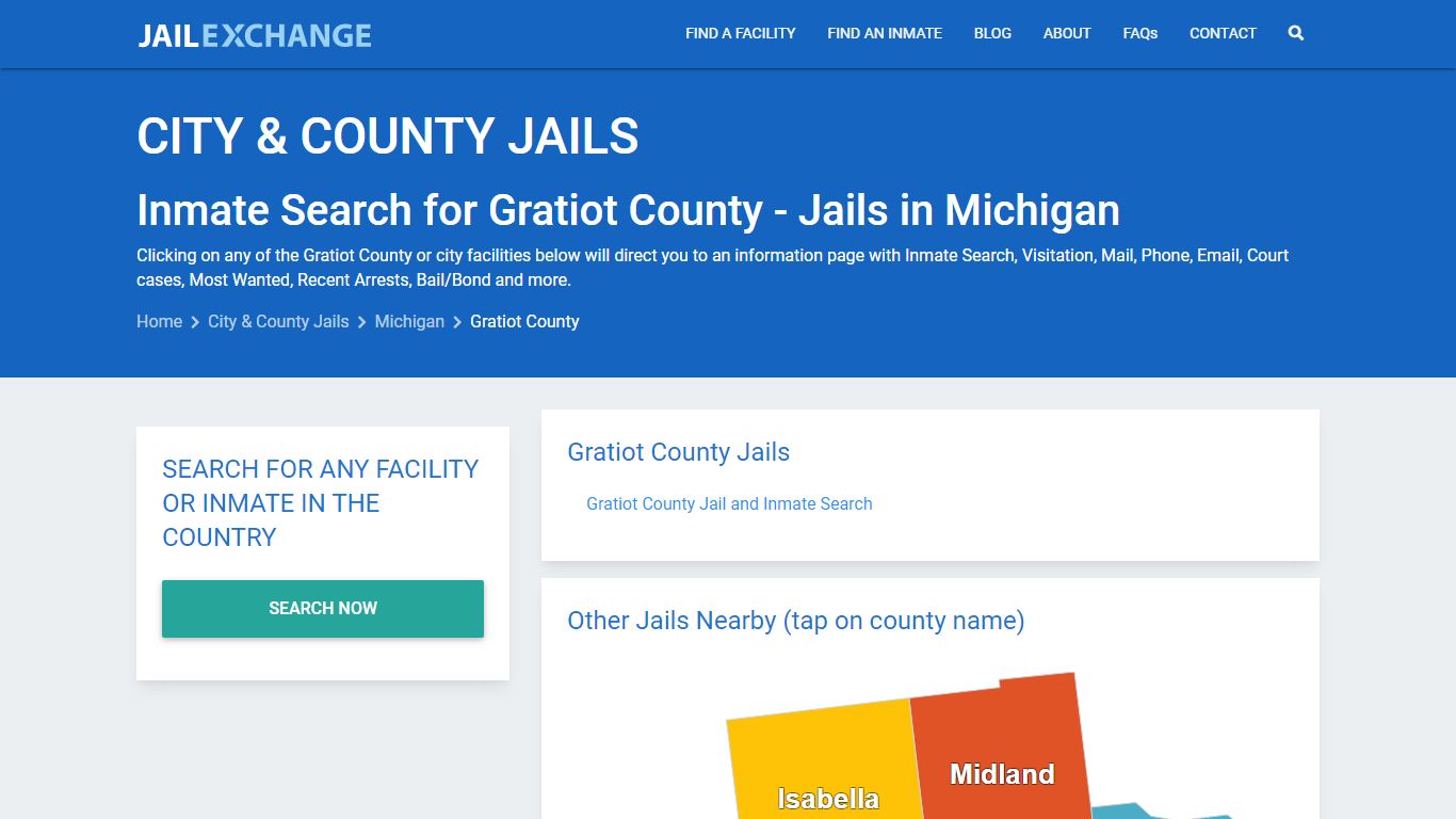 Inmate Search for Gratiot County | Jails in Michigan - Jail Exchange